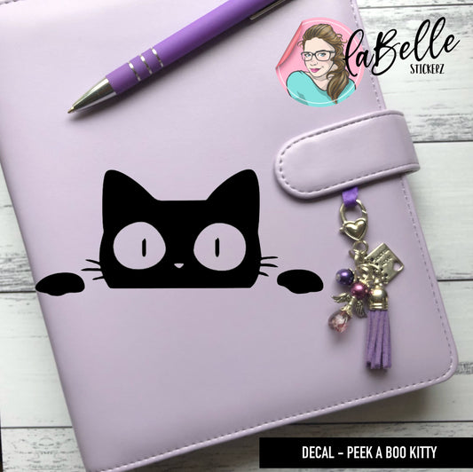 DECAL - PEEK A BOO KITTY